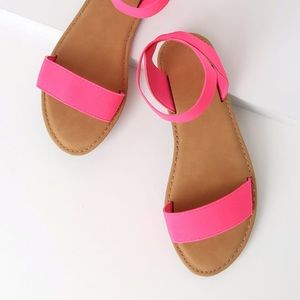 Hot pink sandals